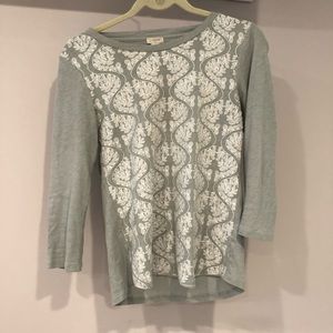 Jcrew gray lace shirt size S